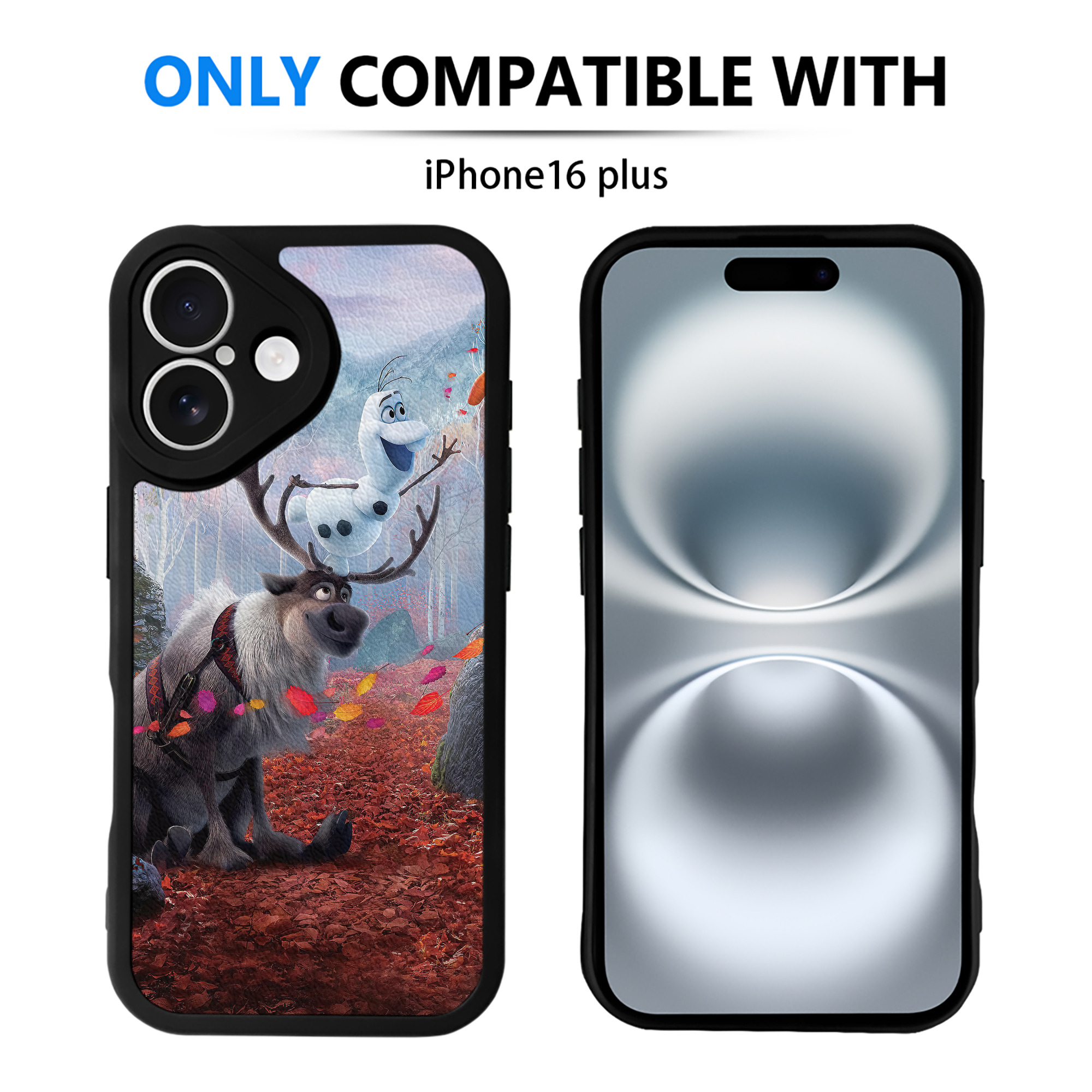 （画像用） アナと雪の女王 アンナ エルサ Frozen Anna Elsa 【iPhone 16シリーズ対応】シリコンスマホケース（レザー調） 材質：シリコン